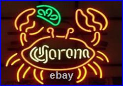 Corona Big Crab 20x16 Neon Sign Lamp Glass Hanging Bar Beer Nightlight EY35