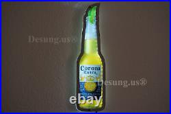 Corona Extra Beer Bottle 2D LED Neon Sign 17 Lamp Light Wall Decor Bar Open