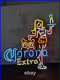 Corona Extra Beer Cocktail Waitress Hooters 20x16 Neon Sign Light Lamp Martini