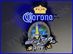 Corona Extra Beer Crown Two Griffins 24 Vivid LED Neon Sign Light With Dimmer Corona Extra Beer Crown Two Griffins 24 Vivid LED Neon Sign Light With Dimmer