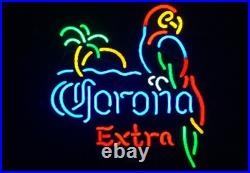 Corona Extra Beer Parrot Palm Tree 20x16 Neon Light Sign Lamp Gift Bar Open