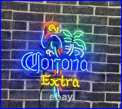 Corona Extra Palm Tree Parrot Left Acrylic Neon Lamp Sign Light 20x16 Beer Bar Corona Extra Palm Tree Parrot Left Acrylic Neon Lamp Sign Light 20x16 Beer Bar