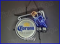 Corona Golf Beer 24 Vivid LED Neon Sign Light Lamp Display Bar With Dimmer VL