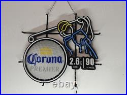 Corona Golf Beer 24 Vivid LED Neon Sign Light Lamp Display Bar With Dimmer VL