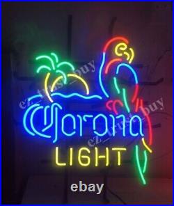 Corona Light Beer Palm Tree Parrot 20x16 Neon Light Sign Lamp Bar Wall Decor