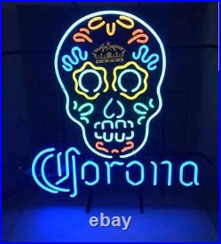 Corona Skull Neon Game Room Decor Club Beer Neon Sign Custom Acrylic Gift Light