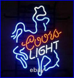 Cowboy Real Glass Neon Sign Beer Bar Sign Vintage Style 17