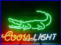 Crocodil Light Beer Neon Sign Light 20x16 Beer Bar Pub Store Wall Decor Hanging