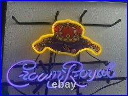 Crown Royal Whiskey Neon Light Sign 17x14 Beer Cave Gift Lamp Bar