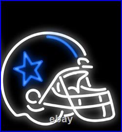 Dallas Cowboys Helmet TX 20x16 Neon Sign Bar Lamp Beer Light Decor