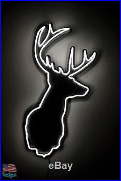 Deer Buck Stag Beer Pub Bar Man Cave Neon Sign 20x16 From USA