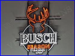 Deer Hunting Season Open Beer 24x20 Vivid LED Neon Sign Light With Dimmer