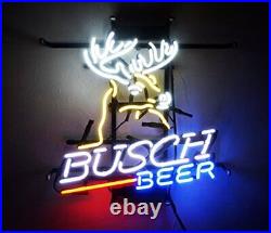 Deer Stag Head Beer Elk 20x16 Neon Light Sign Lamp Bar Wall Decor Open Glass