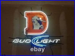 Denver Broncos Beer 20x16 Neon Sign Light Lamp Glass Decor Collection Gift