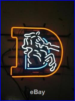 Denver Broncos Neon Light Sign 17x14 Beer Cave Gift Lamp Bar Glass Decor