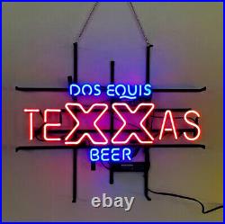 Dos Equis Texas Beer Custom Hand Craft Neon Signs Pub Party Decor Display 24