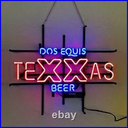 Dos Equis Texas Beer XX 24x16 Neon Light Sign Lamp Bar Open Display Wall Decor