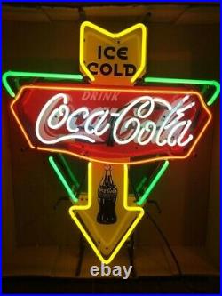 Drink Coca Cola Ice Cold Neon Light Sign 24X20 Beer Lamp Bar Decor Windows