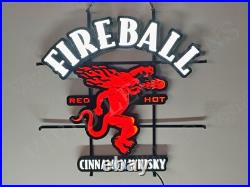 Fireball Whisky Beer Bar 24 Vivid LED Neon Sign Light Lamp Wall With Dimmer VL