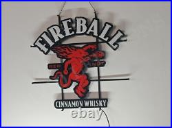 Fireball Whisky Beer Bar 24 Vivid LED Neon Sign Light Lamp Wall With Dimmer VL