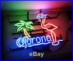 Flamingo Corona Vintage Art Work Neon Light Sign Beer Bar Pub Wall Decor Lamp