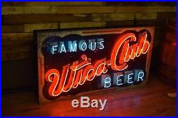 Flexlume Sign Co. Utica Club Early Beer Neon Late 1920's NY Brewery Bar Advert