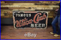 Flexlume Sign Co. Utica Club Early Beer Neon Late 1920's NY Brewery Bar Advert