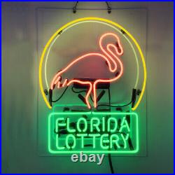 Florida Lottery Beer Neon Sign 19x15 Beer Bar Man Cave Room Wall Decor