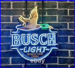 Flying Duck Quack One Open Beer For Hunters 20x16 Neon Sign HD Vivid Printing