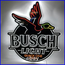 Flying Duck Quack One Open Hunters Beer Lager 20 Vivid LED Neon Sign Wall Decor