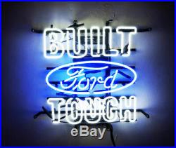 Ford Garage Open Car Dealer Neon Light Sign 17x14 Lamp Beer Bar Real Glass