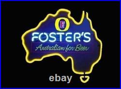 Foster's Australian Beer Neon Sign 20x16 Lamp Light Glass Window Decor Z1049