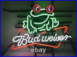 Frog Bowtie Beer Lager Open 20x16 Neon Light Sign Lamp Pub Club Bar Wall Decor Frog Bowtie Beer Lager Open 20x16 Neon Light Sign Lamp Pub Club Bar Wall Decor