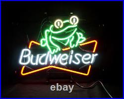 Frog Gift Real Glass Neon Beer Sign Shop Bar Wall Decor Neon Light 17x14