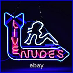 Geewkooy Live Nudes Neon Sign Beer Bar Home Art Handmade Glass Neon Lights Signs