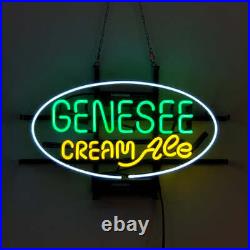 Genesee Cream Ale Beer 17 Neon Light Sign Lamp Bar Real Glass Room Wall Decor