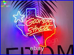 George Strait Texas Lone Star Acrylic 20x16 Neon Light Sign Lamp Beer Bar Room