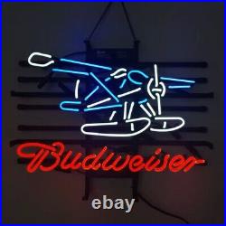 Glider Plane Beer Neon Sign 19x15 Lamp Beer Bar Pub Store Room Wall Decor