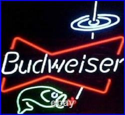 Go Fishing Beer Neon Sign Light 20x16 Lamp Bar Pub Man Cave Wall Decor Artwork