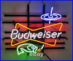 Go Fishing Beer Neon Sign Light 20x16 Lamp Bar Pub Man Cave Wall Deocr Artwork