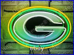 Green Bay Packers Beer 20x16 Neon Sign With HD Vivid Printing Nightlight EY182