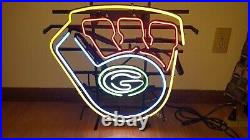 Green Bay Packers Wisconsin 17x16 Neon Light Sign Lamp Beer Handmade Tube