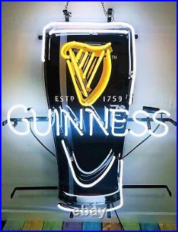 Guinness Harp Beer Cup 20x16 Neon Light Sign Lamp With HD Vivid Printing