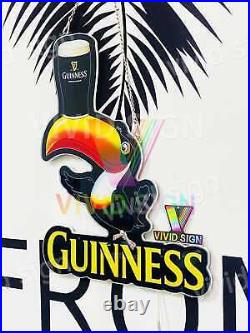 Guinness Toucan Beer Cup 3D LED 16x16 Neon Sign Light Lamp Bar Wall Decor