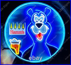 Hamm's Beer Bear 24x24 Vivid LED Neon Sign Light Lamp With Dimmer