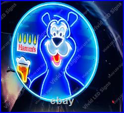 Hamm's Beer Bear 24x24 Vivid LED Neon Sign Light Lamp With Dimmer