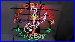 Handcraft ROAD RUNNER Neon Sign Light Beer Bar Pub Wall Display Decor Neon 19'