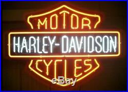 Harley-Davidson HD Motorcycle Real Neon Sign Beer Light Home Decor Birthday Gift