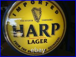 Harp Guinness Beer Sign Old Neo Neon Led Tavern Bubble Face Pub Light Bar L@@k