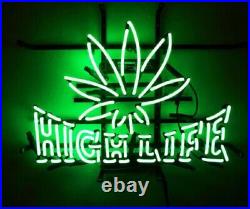 High Life Leaf Neon Sign 17x14 Light Lamp Beer Club Wall Collection Decor SY